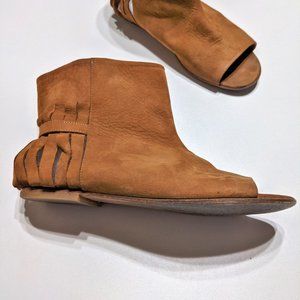 Maison Margiela | Fringe slit back peep toe bootie